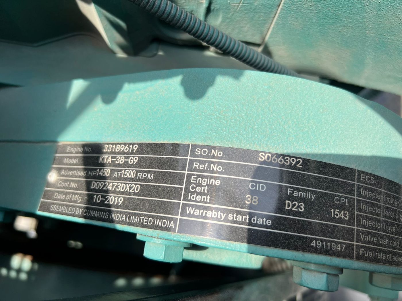 Cummins V16 مع مبرد بريطاني